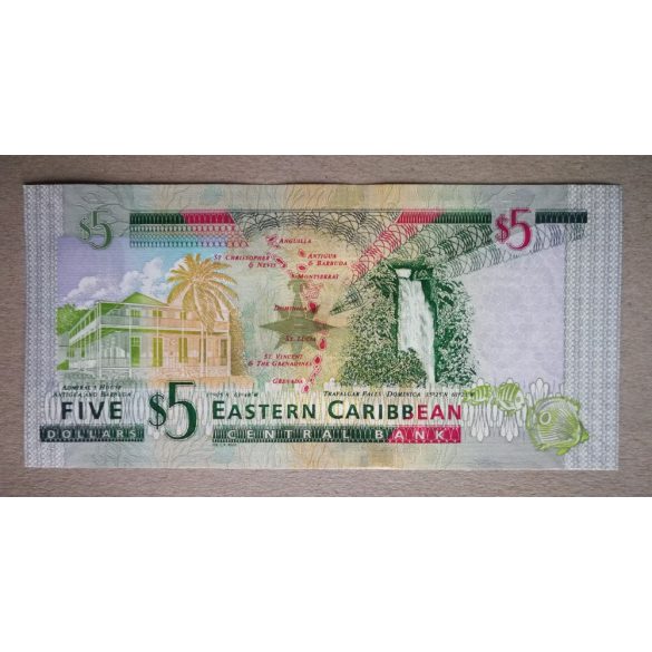 Kelet-karibi Államok 5 Dollars 2008 UNC