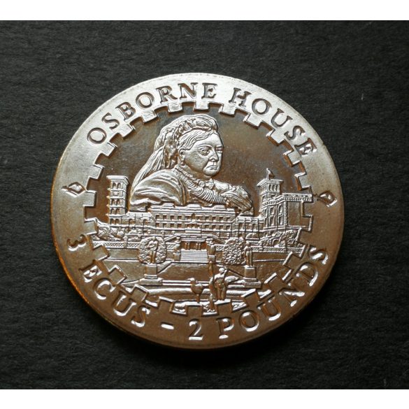 Wight-sziget 2 Pounds 1996 UNC réz-nikkel "Victoria above Osborne House" emlékérme