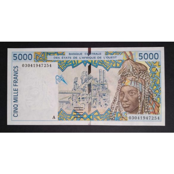 West African States 5000 Francs 2003 aUNC