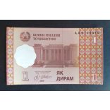 Tajikistan 1 Diram 1999 UNC