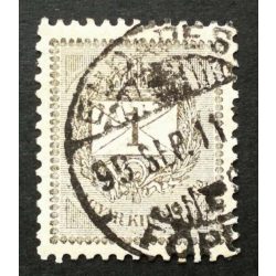   Hungary 1898 Letter, black cipher 1 kr. perf. 12: 11 3/4 BUDAPEST(T) FŐPO(STA) used