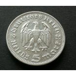 Németország 5 Márka 1935 Hindenburg 13,9 g ezüst