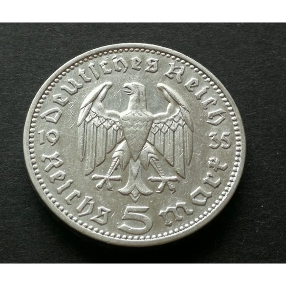 Németország 5 Márka 1935 Hindenburg 13,9 g ezüst