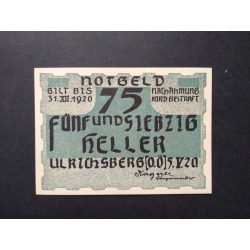 Ausztria 75 Heller 1920 Unc Ulrichsberg