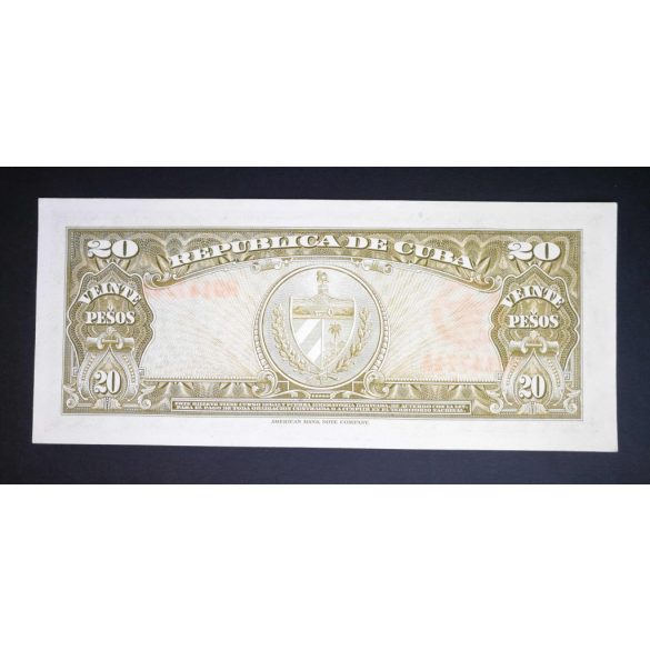 Cuba 20 Pesos 1958 UNC