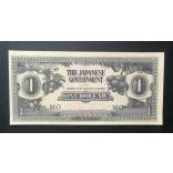 Malaysia 1 Dollar 1942 Japanese Occupation aUNC