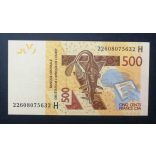 West African States Niger 500 Francs 2022 UNC