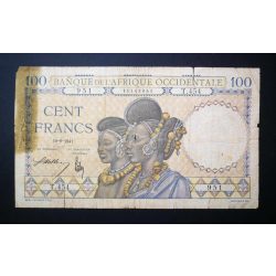 Francia Nyugat-Afrika 100 Francs 1941 VG