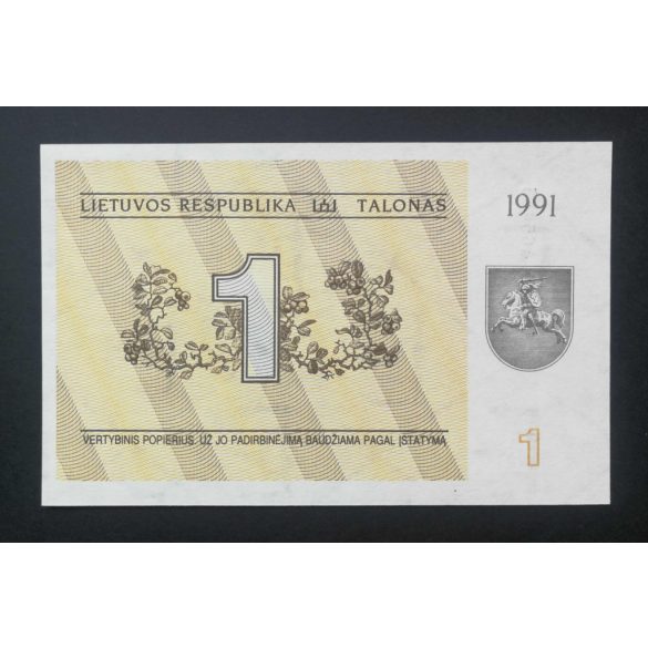 Litvánia 1 Talonas 1991 UNC 