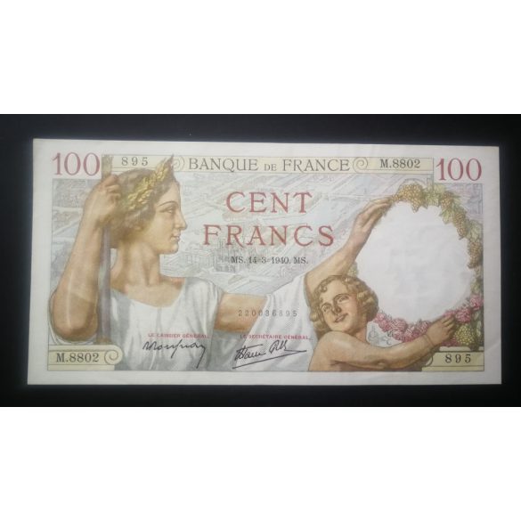 Franciaország 100 Francs 1940 VF+