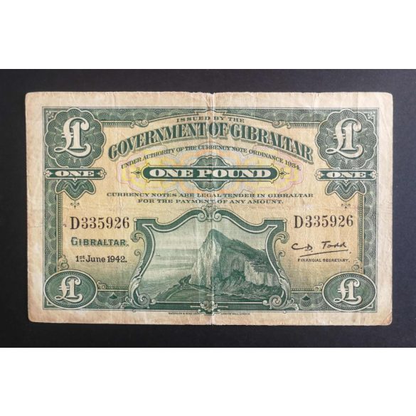 Gibraltar 1 Pound 1942 F