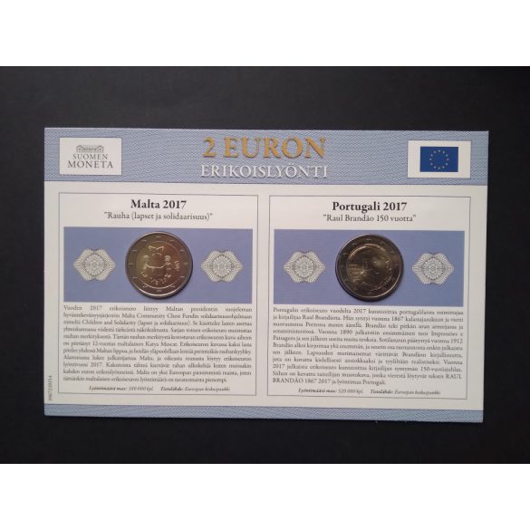 EU 2 Euro set of 2 pcs commemorative coins Unc