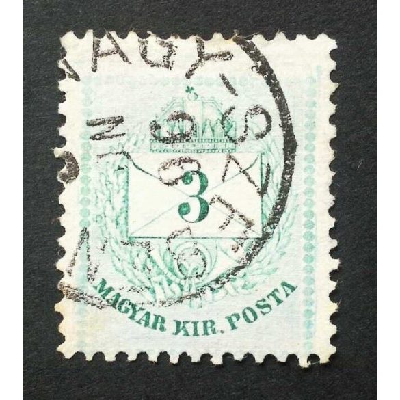 Hungary 1890 Letter, coloured cipher 3 Kr. perf 12:11 3/4 Nagy-Szeben used