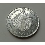 Magyarország V. Ferdinánd 20 Krajcár 1848 B, ezüst aUNC