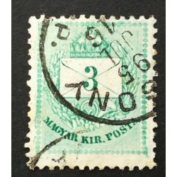   Hungary 1890 Letter, coloured cipher 3 Kr. perf 12:11 3/4 (Poz)sony used