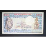 Gabon 1000 Francs 1974-78 VF