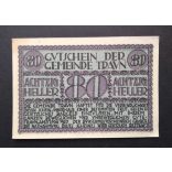 Austria 80 Heller 1920 Aunc Traun