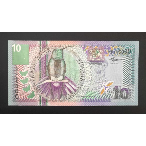 Suriname 10 Gulden 2000 XF+