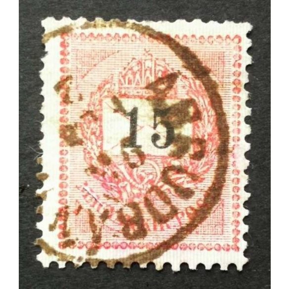 Hungary 1889 Letter, black cipher 15 kr. perf. 12:11 1/2 ABRUDBÁNY(A) used