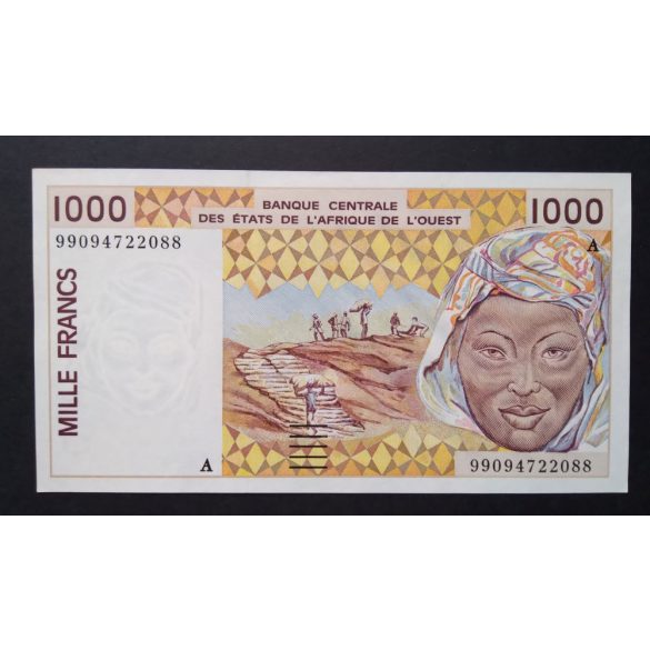 Nyugat-afrikai Államok, Elefántcsontpart 1000 Francs 1999 Unc