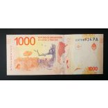 Argentina 1000 Pesos 2019 Unc