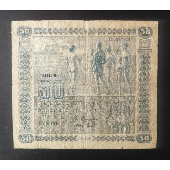 Finland 50 Markkaa 1939 VG