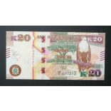 Zambia 20 Kwacha 2020 UNC 