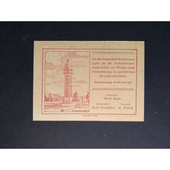 Austria 20 Heller 1920 UNC Mauthausen 