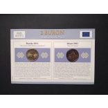 EU 2 Euro 2 db-os emlékérme szett Unc