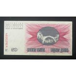 Bosnia Herzegovina 50 Dinars 1992 UNC
