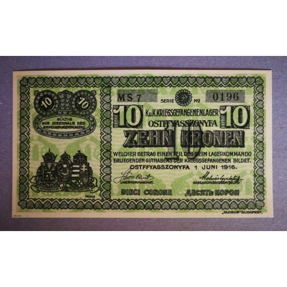 Hungary 10 Korona/Krone 1916 UNC Ostffyasszonyfa, POW camp