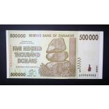 Zimbabwe 500000 Dollars 2008 UNC-