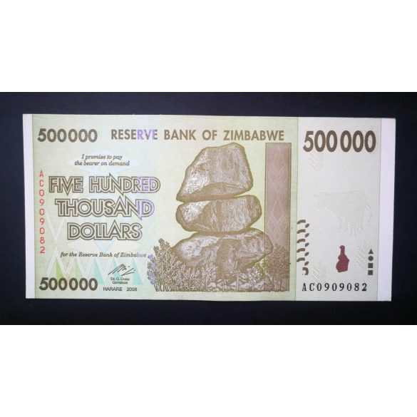 Zimbabwe 500000 Dollars 2008 UNC-