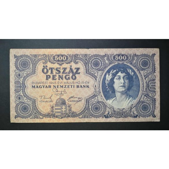 Hungary 500 Pengő 1945 F+