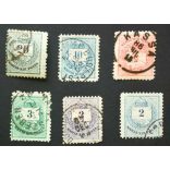 Hungary 1881 Letter, coloured cipher 6 pcs used