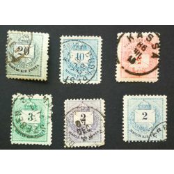 Hungary 1881 Letter, coloured cipher 6 pcs used