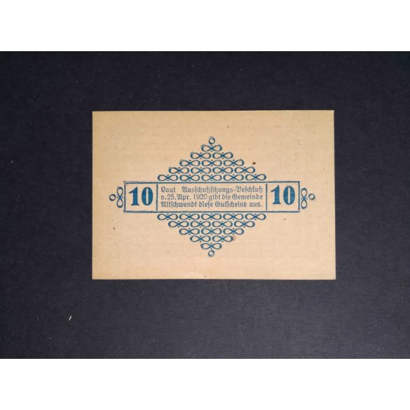 Austria 10 Heller 1920 Unc Altschwendt