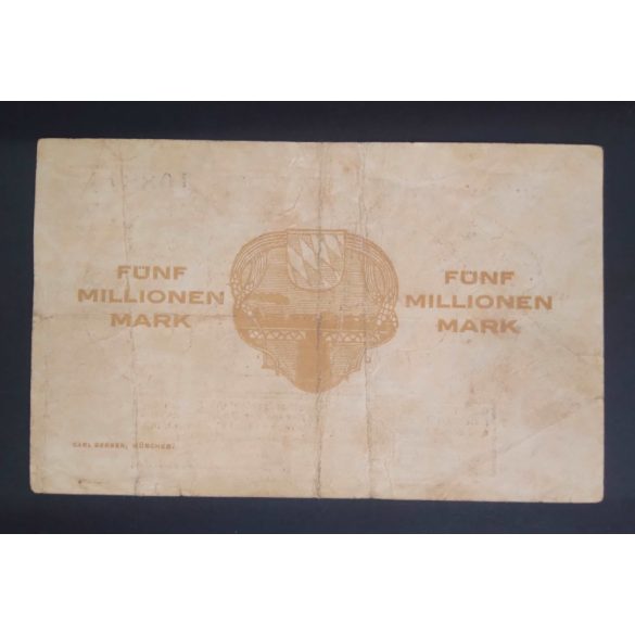 Germany 5 Million Mark 1923 F+ Munich