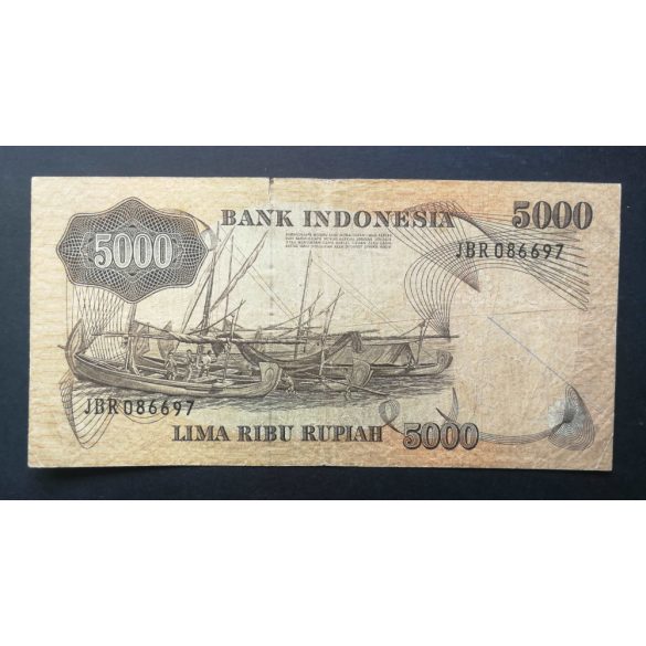Indonesia 5000 Rupiah 1975 F-