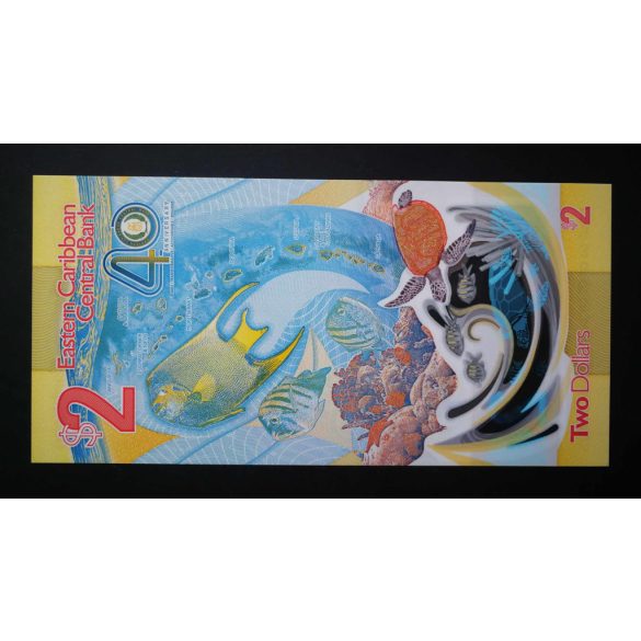 Kelet-karibi Államok 2 Dollars 2023 UNC emlékbankjegy