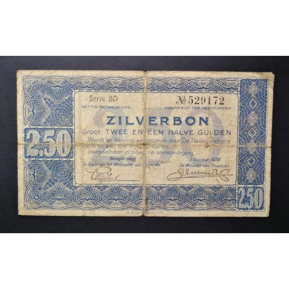 Hollandia 2,50 Gulden 1938 VG