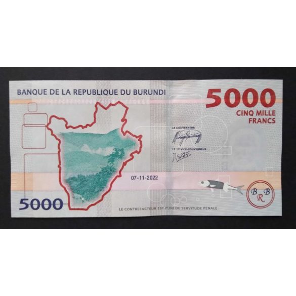 Burundi 5000 Francs 2022 Unc 