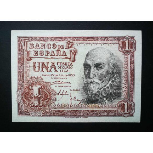 Spanyolország 1 Peseta 1953 UNC-
