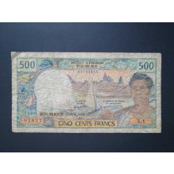 Új-Kaledónia 500 Francs 1981 VG+