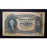 Norway 5 Kroner 1942 F