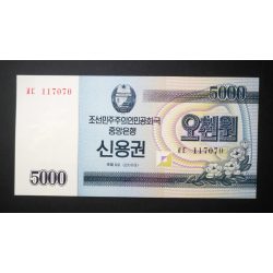 North Korea 5000 Won 2003 UNC