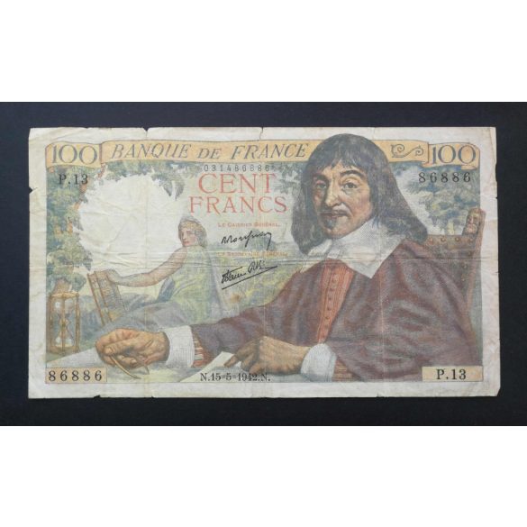 Franciaország 100 Francs 1942 VG+