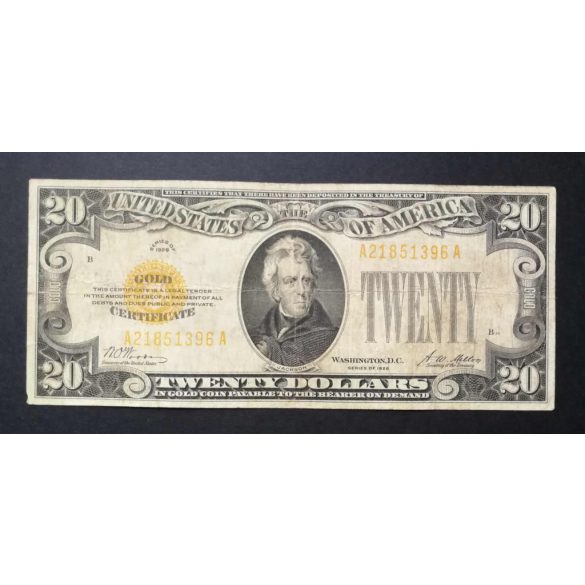 USA 20 Dollars 1928 Gold Certificate F