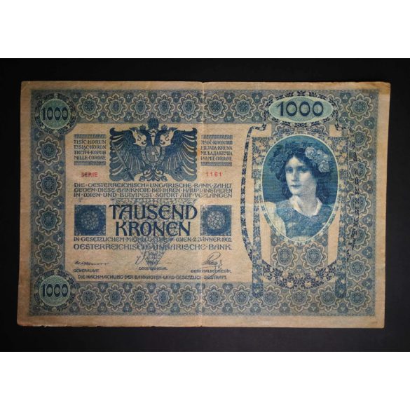 Austria-Hungary 1000 Koruna 1902 F+