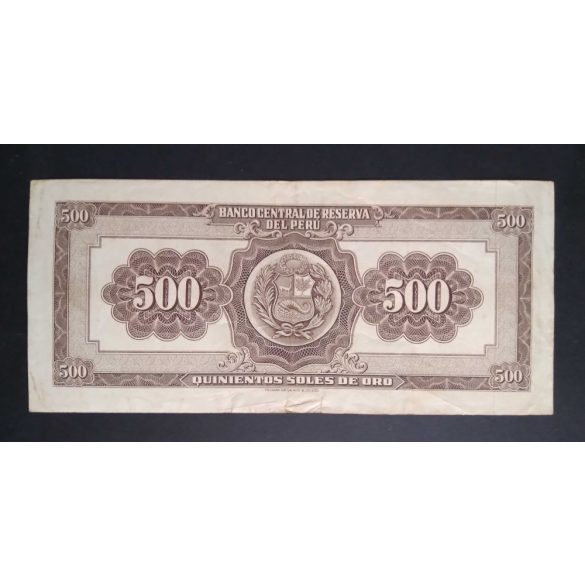 Peru 500 Soles de Oro 1968 F